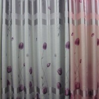 廠家印花遮光窗簾布緞面條子全遮光布